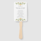 Einfaches elegantes Hochzeitsprogramm für Flora Fächer (Vorderseite)