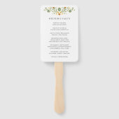 Einfaches elegantes Hochzeitsprogramm für Flora Fächer (Rückseite)