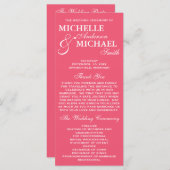 Einfaches elegantes Hochzeitsprogramm Programm (Vorne/Hinten)