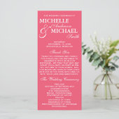 Einfaches elegantes Hochzeitsprogramm Programm (Stehend Vorderseite)