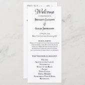 Einfaches elegantes Hochzeitsprogramm Programm (Vorne/Hinten)