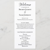 Einfaches elegantes Hochzeitsprogramm Programm (Vorderseite)