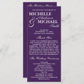 Einfaches elegantes Hochzeitsprogramm Programm (Vorne/Hinten)