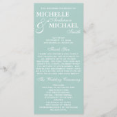 Einfaches elegantes Hochzeitsprogramm Programm (Vorderseite)