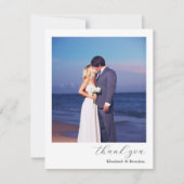 Einfaches elegantes Hochzeitsstift Foto Vielen Dan Dankeskarte (Vorderseite)