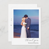 Einfaches elegantes Hochzeitsstift Foto Vielen Dan Dankeskarte (Vorne/Hinten)