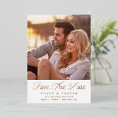 Einfaches elegantes Hochzeitsstil Save the Date Folieneinladung (Stehend vorne)