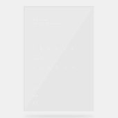 Einfaches elegantes Hochzeitssymbol Acrylschild (Vorderseite)