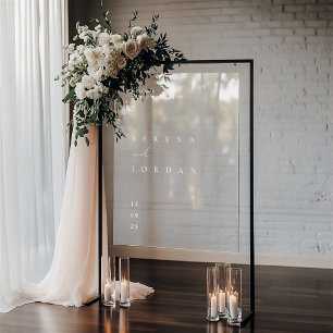 Einfaches elegantes Hochzeitssymbol Acrylschild