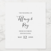 Einfaches elegantes Hochzeitweiliges Weinlabel Weinetikett (Einzelnes Label)