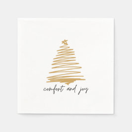 Einfaches Elegantes Holiday Gold Party Napkins Serviette