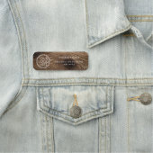 Einfaches Elegantes Holz-Logo Mitarbeiter Kunststo Namensschild (Beispiel)