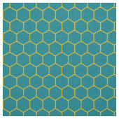 Einfaches elegantes Honeycomb-Muster Abstrakt Aqua Stoff (Muster)
