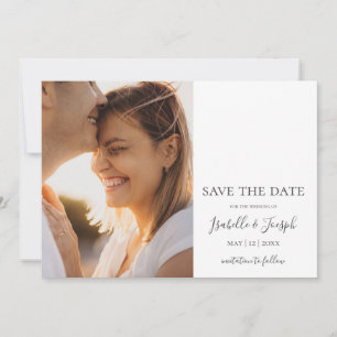 Einfaches elegantes, horizontales Foto Save the Da Date