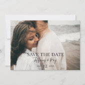 Einfaches elegantes, horizontales Foto Save the Da Save The Date (Vorderseite)