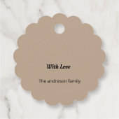 einfaches, elegantes, individuelles Geburtstagsges Geschenkanhänger (Rückseite)