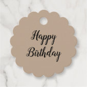 einfaches, elegantes, individuelles Geburtstagsges Geschenkanhänger (Vorderseite)