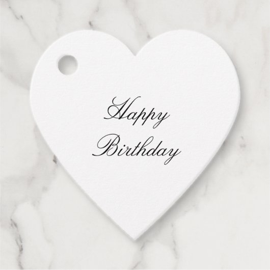 einfaches, elegantes, individuelles Geburtstagsges Geschenkanhänger (Vorderseite)