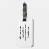 Einfaches, elegantes, individuelles Logo Gepäckanhänger (Rückseite vertikal)