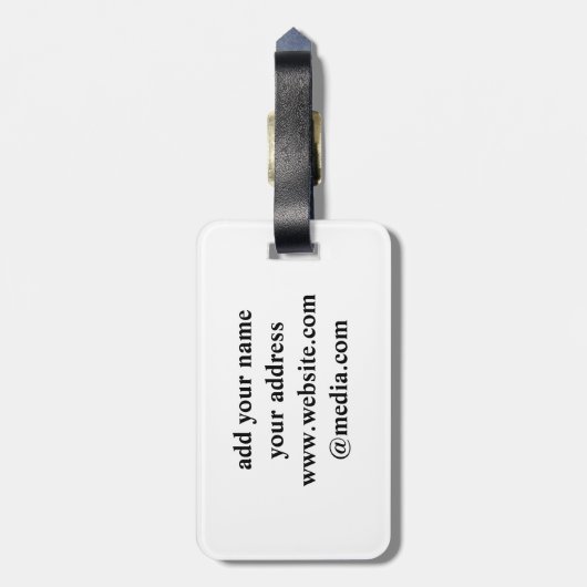 Einfaches, elegantes, individuelles Logo Gepäckanhänger (Rückseite vertikal)