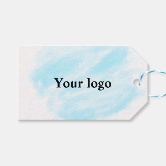 Einfaches, elegantes, individuelles Logo Geschenkanhänger (Vorderseite (Horizontal))