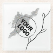 Einfaches, elegantes, individuelles Logo Glasuntersetzer (Vorderseite)