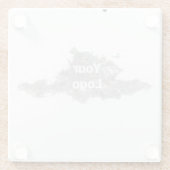 Einfaches, elegantes, individuelles Logo Glasuntersetzer (Rückseite)