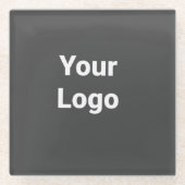 Einfaches, elegantes, individuelles Logo Glasuntersetzer (Vorderseite)
