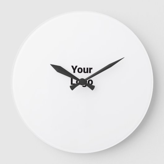 Einfaches, elegantes, individuelles Logo Große Wanduhr (Vorderseite)