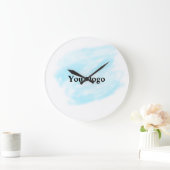Einfaches, elegantes, individuelles Logo Große Wanduhr (Zuhause)