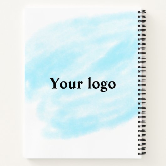 Einfaches, elegantes, individuelles Logo Notizblock (Rückseite)