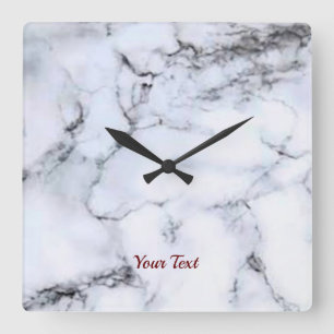 Einfaches, elegantes, individuelles Logo Quadratische Wanduhr