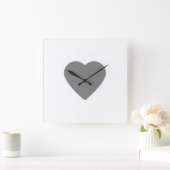 Einfaches, elegantes, individuelles Logo Quadratische Wanduhr (Zuhause)