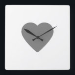 Einfaches, elegantes, individuelles Logo Quadratische Wanduhr<br><div class="desc">Entwurf</div>