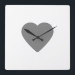 Einfaches, elegantes, individuelles Logo Quadratische Wanduhr<br><div class="desc">Entwurf</div>