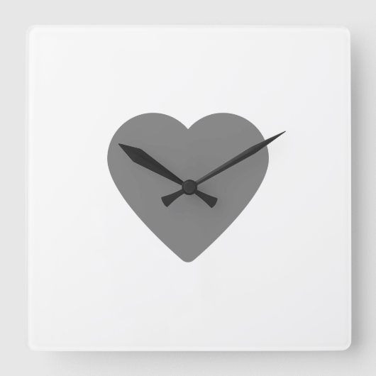 Einfaches, elegantes, individuelles Logo Quadratische Wanduhr (Vorderseite)
