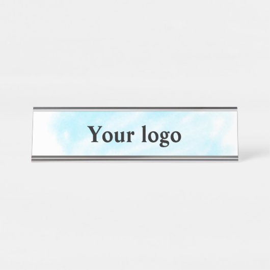 Einfaches, elegantes, individuelles Logo Schreibtischnamensplakette (Vorderseite )