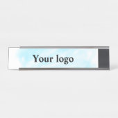 Einfaches, elegantes, individuelles Logo Schreibtischnamensplakette (Vorderseite )