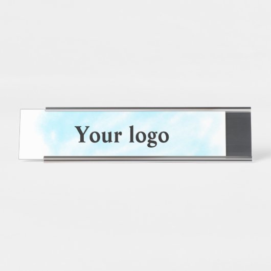 Einfaches, elegantes, individuelles Logo Schreibtischnamensplakette (Vorderseite )