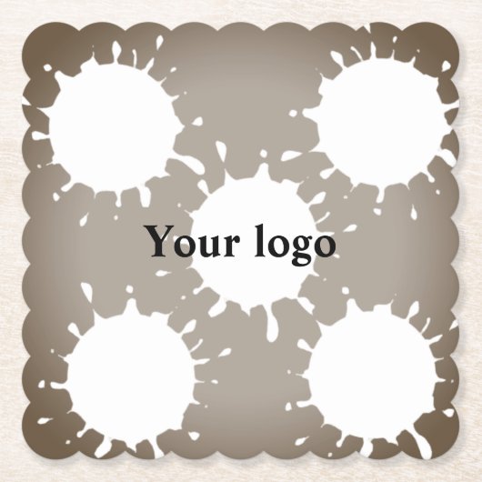 Einfaches, elegantes, individuelles Logo Untersetzer (Vorderseite)