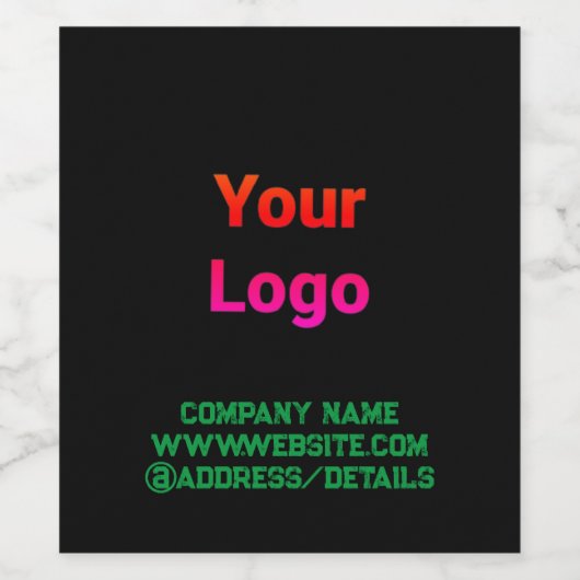 Einfaches, elegantes, individuelles Logo Weinetikett (Einzelnes Label)