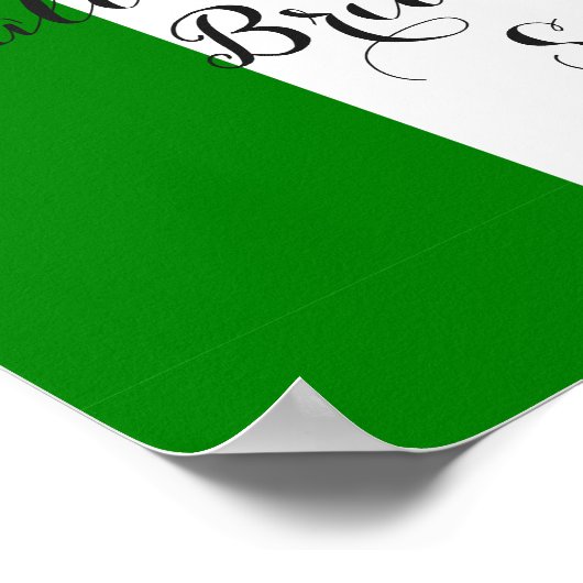 Einfaches elegantes italienisches Brautparty Begrü Poster (Ecke)