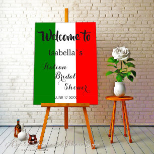Einfaches Elegantes Italienisches Hochzeitsdusche  Poster