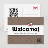 Einfaches elegantes Kaffeebraten-Business-Willkomm Postkarte (Vorne/Hinten)