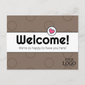 Einfaches elegantes Kaffeebraten-Business-Willkomm Postkarte (Vorderseite)