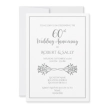 Einfaches elegantes klassisches 60-jähriges Party