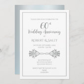 Einfaches elegantes klassisches 60-jähriges Party Einladung (Vorne/Hinten)