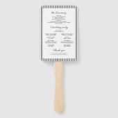 Einfaches Elegantes Klassisches Skript Foto Hochze Fächer (Rückseite)