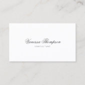 Einfaches elegantes, klassisches Skript Minimalist Visitenkarte (Vorderseite)