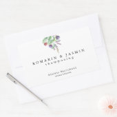 Einfaches, elegantes Label Handmade Bio Holistic Rechteckiger Aufkleber (Umschlag)